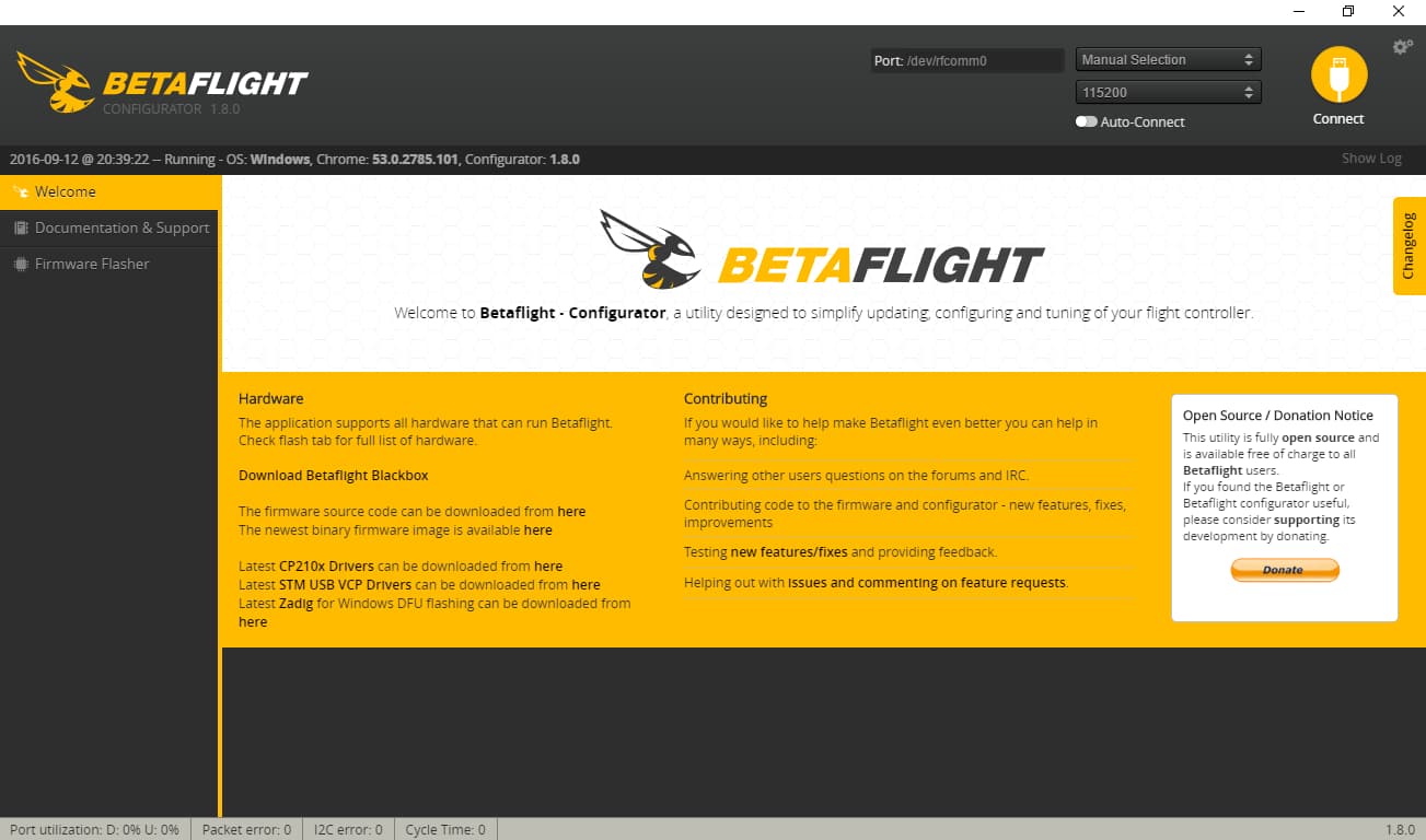 Betaflight 地面站界面
